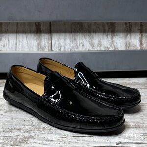 Austin Heller Black Patent Leather Loafers – Classic Slip-On Dress Shoes Sz 12